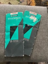 Vintage Safeway Stockings One Size Navy