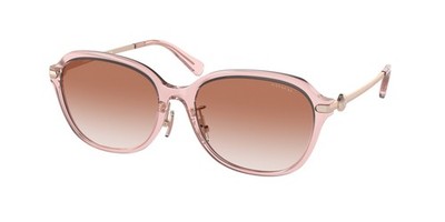COACH HC8332D 566613 C6199 Transparent Pink Pink Gradient 56mm Womens Sunglasses
