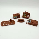Vintage 1960's Mattel Busy Barbie Ken Doll #3311 Brown Accessories Tray Cup