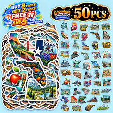 50pcs Usa State Map Stickers 50 States Travel Souvenir Waterproof Vinyl Decals 50pcs Usa State Map Stickers 50 States Travel Souvenir Waterproof Vinyl Decals