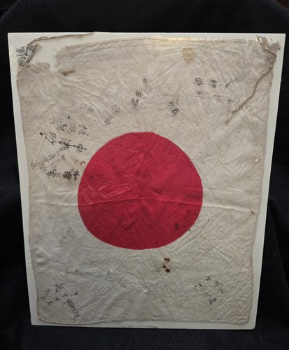 Japanese WWII Good Luck Flag Signed/Dated By The US Soldier Who Captured It @ES - Picture 16 of 16