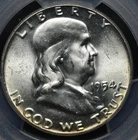 1954  FRANKLIN HALF DOLLAR PCGS MS 64 FULL BELL LINES BRIGHT WHITE SILVER, FULLY