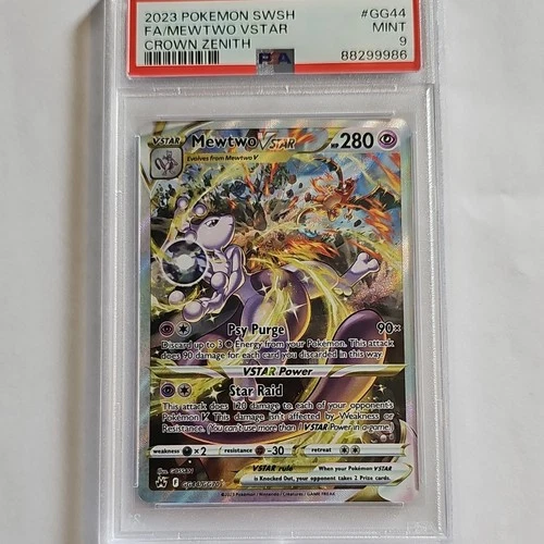 Pokémon Mewtwo VSTAR Ultra Rare GG44/GG70 Crown Zenith PSA 9 Holo