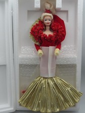 Mattel 50th Golden Anniversary Porcelain Barbie Doll New in Opened Box