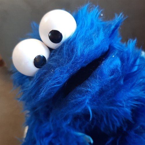 Vint. 1970's Jim Henson Furry Sesame Street Cookie Monster Hand Puppet Muppet