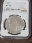 1887-P Morgan Dollar NGC MS-64
