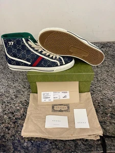 Chaussures homme Gucci Denim Tennis 1977 taille 10 SPB JB 334321
