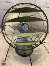 Vintage Victor Fan Breeze Spreader Olive Green Works Cincinnati Ohio USA