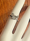 Disney Mickey Mouse Ears silver Tone estate Ring pave crystal Vintage women's 7 — photo 2