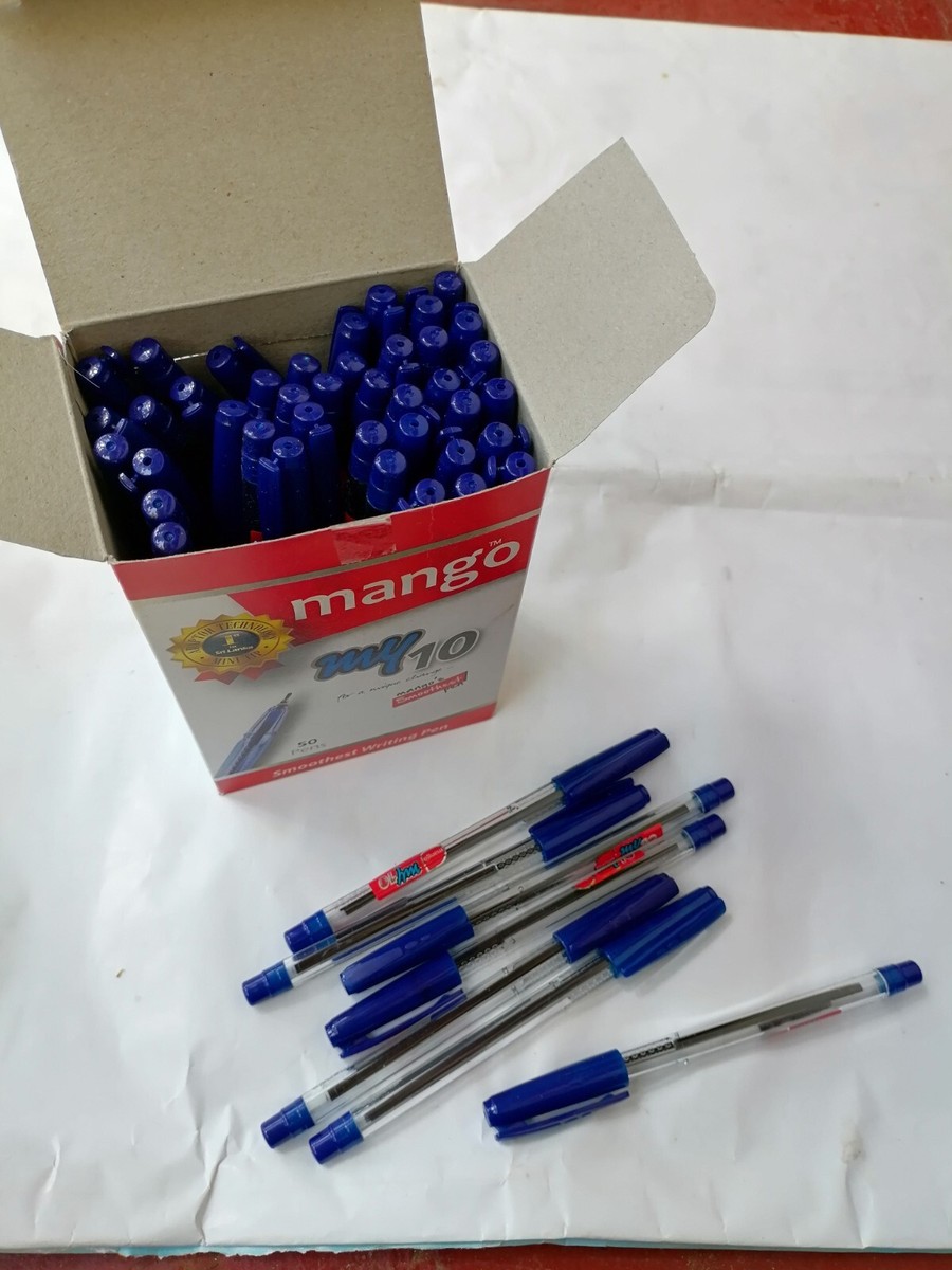 Mango My10 Smoothest Writing Ballpoint 50 Blue Pen set