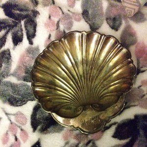 Gorham Sterling Silver Sea Shell Bowl Plate Serving 445 Vintage