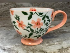 Potter's Studio Footed Coffee Mug. Colorful Flowers. 14 Ounces. You Choose. New.