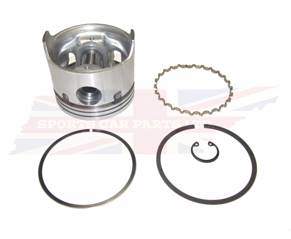 New Set of 6 Pistons w Rings Piston Set + .020 for Triumph TR250 TR6 1968-1976 — 第 2/2 张图片
