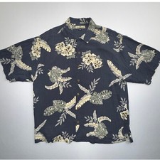 Tommy Bahama Floral Camp Shirt Tropical Button Up Hawaiian XL