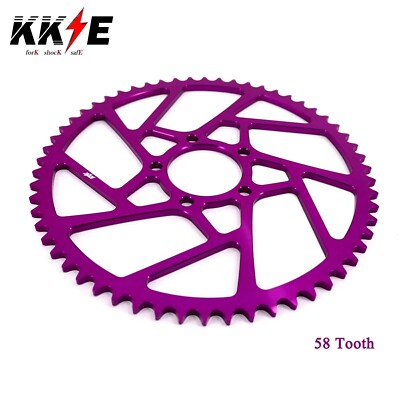 KKE 58T Rear Sprocket for E-Ride PRO-SS 2024 Electric Bike Purple 420 Chain