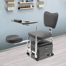 Nail Table Trolley Beauty Spa Manicure Pedicure Chair Adjustable w/ Wheel Drawer