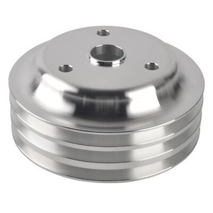 HP 3-Groove SB Chevy Crank Pulley – Chrome, Short Water Pump, Harmonic Balancer For Small Block (963-CKT)