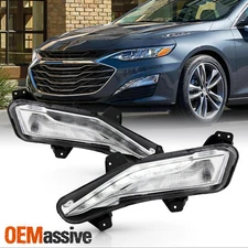 For 2019-2024 Chevy Malibu Sedan LED DRL Bumper Turn Signal Lamp Fog Lights Pair