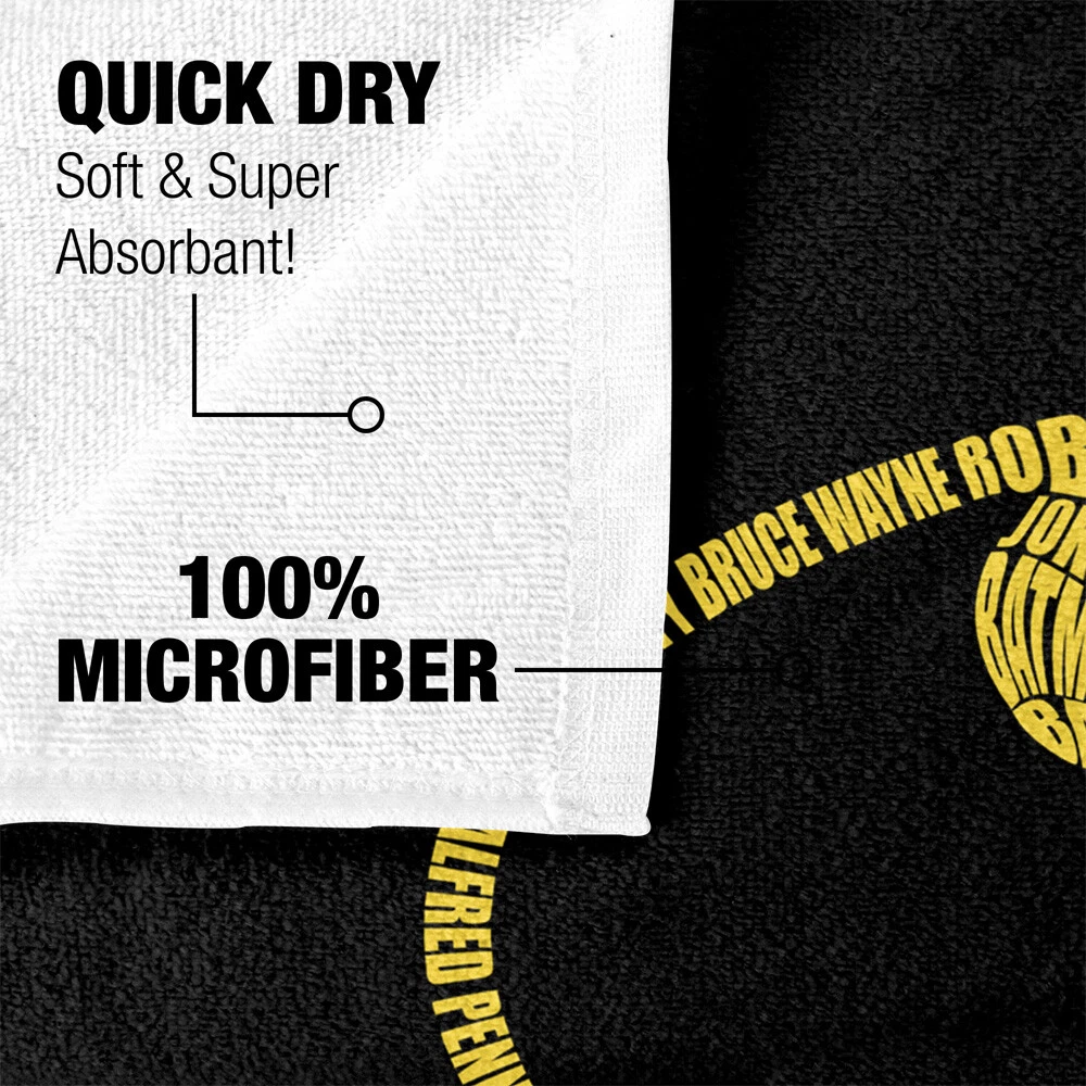 Batman Word Logo Officially Licensed Beach Towel 30"x60"