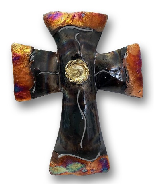 Copper CrossMexican Metal Wall ArtReligiousSouthwest eBay