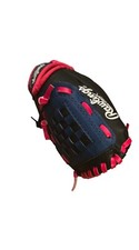 Rawlings 8.5" Players Series Youth T-Ball Glove Blue Red RHT Baseball Mitt