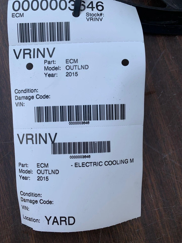 ✅ 2020 MITSUBISHI OUTLANDER ELECTRIC COOLING MOTOR OEM - Image 3 of 3