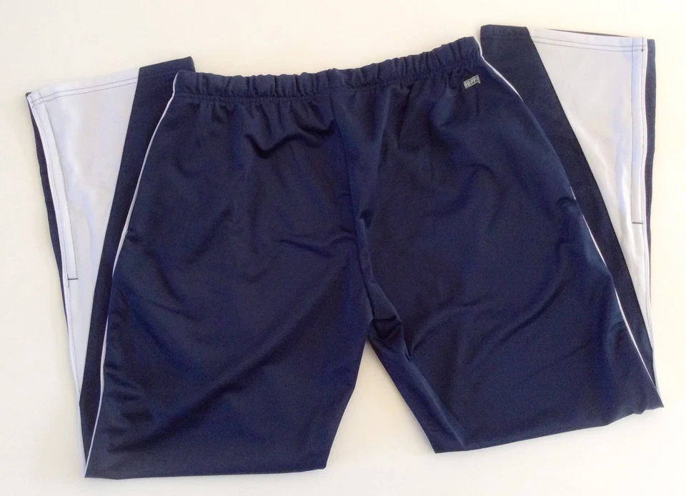 Pantalones activos Soffe para mujer azul marino y blanco empalme tricot Foto 3 de 4