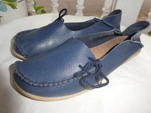 womens navy driving shoes