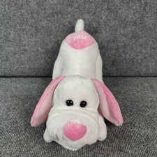 Dan Dee Plush Dog White Pink Heart I Woof You Valentine Puppy Stuffed Animal Toy