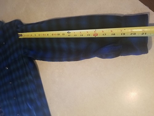 Pendleton Hombre Camisa Lana Manga Larga, 100% Lana Pura Hecha en EE. UU. Azul Negro - Imagen 14 de 17