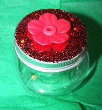 Alimentador de néctar de colibrí de 2 oz con forma de olla de frijoles de mesa de un solo puerto 2 1/2"