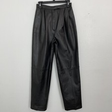 Vintage Forenza West Bay High Waisted Leather Pants  Black  Size 8