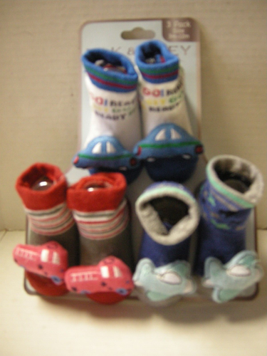 Baby Socks By Zak & Zoey, Size 3-12 Months, 3 Pairs, Vehicle Design, Brand New - 第 1/1 張圖片