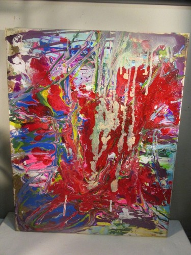 MUSK YAI 16X20 Modernist ABSTRACT PAINTING - Picture 4 of 5