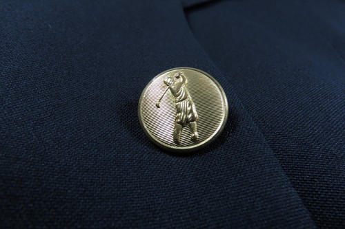Bobby Jones Golf Mens Pure Wool Black Gold Buttons Blazer Jacket Sport Coat 46 L - Picture 12 of 13