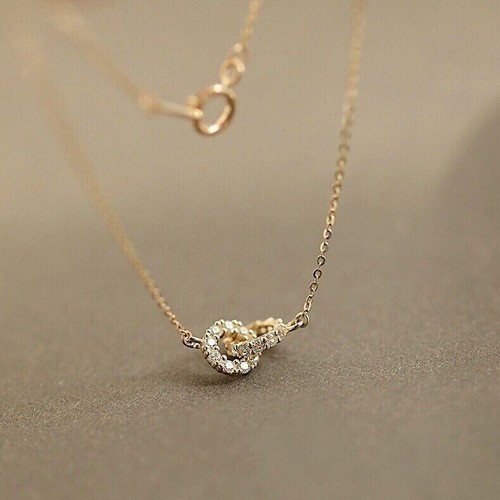 2Ct Round Cut Lab Created Diamond For Women Gift Pendant 14k Yellow Gold Plated - Picture 7 of 10