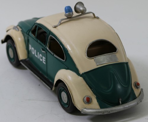 Jayland 13" Decorative Beetle Police Car 1:12 Scale (Green/Beige) Hand Made DEAL - Picture 3 of 5