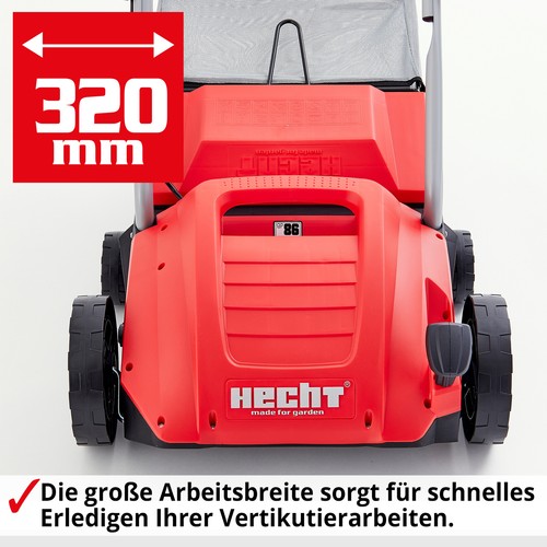 Hecht Elektro Vertikutierer Rasen Lüfter Kombi Gerät Belüfter Entmooser