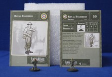 Axis Allies Miniatures BASE SET 13/48 Two Royal Engineers Stat Cards UK10 G