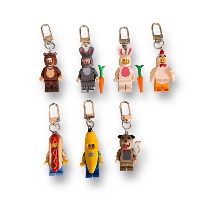 Mini figure Lego Keychain cutest Unique style | small gift, y2k | eBay