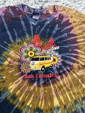 Haight Ashbury Shirt Mens Large San Francisco Tie Dye Hippie 90s Rock Vintage