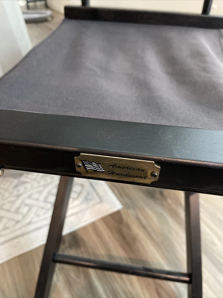 罕见 Giorgio Armani 折叠导演椅黑色硬木电影城市框架 * — 第 3/4 张图片