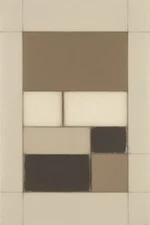 Large Abstract Painting 2x3' Earthtone 6 Geometric Demrin Fine Art Original NEW