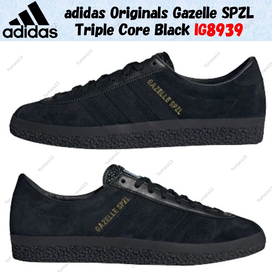 adidas gazelle silver green womens adidas Gazelle Indoor Made In Italy 'Core Black' main image 0