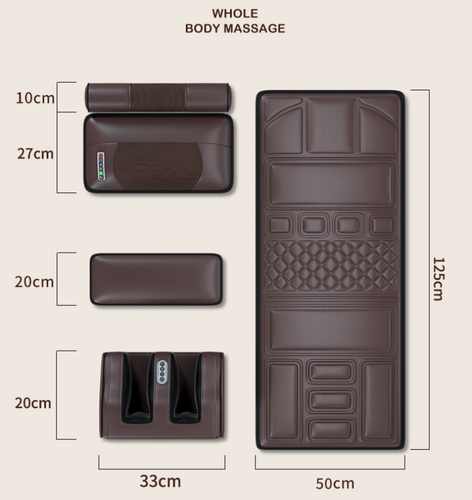 Massage Mat with Heat 10 Vibrating Nodes Full Body Massage Mat For Neck Back Leg - Picture 12 of 12