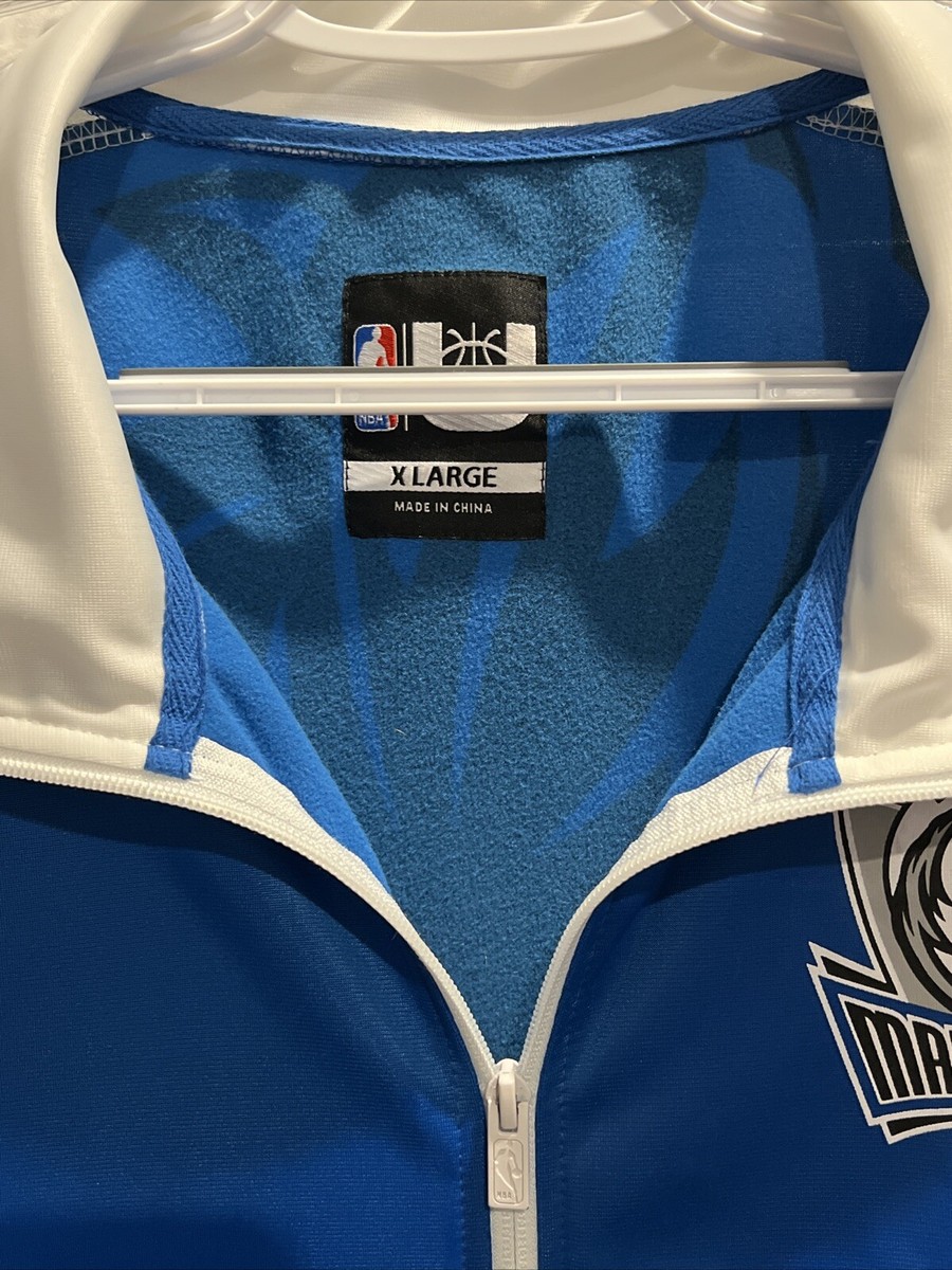 Mens NBA DALLAS MAVERICKS Warm Up Front Zip Jacket Sz XL | eBay