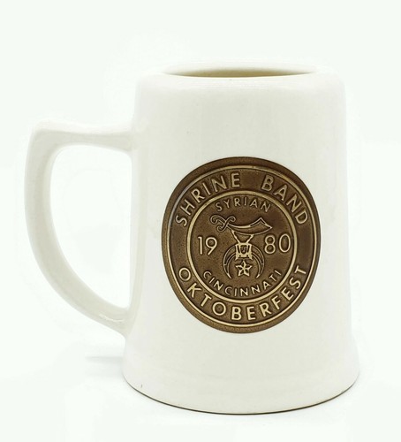 1980 Shrine Band Syrian Oktoberfest Cincinnati Ohio Ceramic Stein Mug Cup