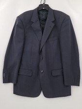 Evan Picone Suit Jacket Mens Size 44R Color Navy 2 Button Up Front Pockets Lined