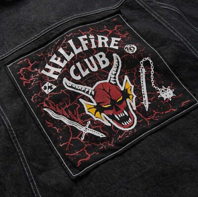 Vans x Strangers Things Hellfire Club Jean Jacket XL Eddie Munson
