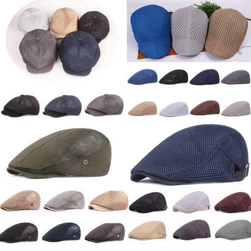 Béret Vintage Respirant Maille Ivoire - Taille L (58-59 Cm) - Style Chauffeur Taxi - Neuf Sans étiquette